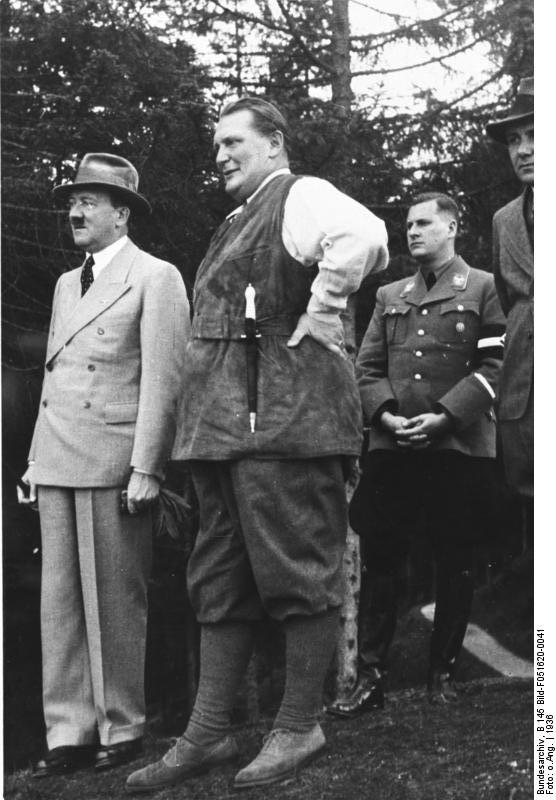 Adolf Hitler with Hermann Göring, and Baldur von Schirach on the Obersalzberg